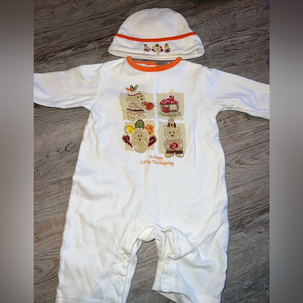 Thanksgiving Outfit and Hat Set